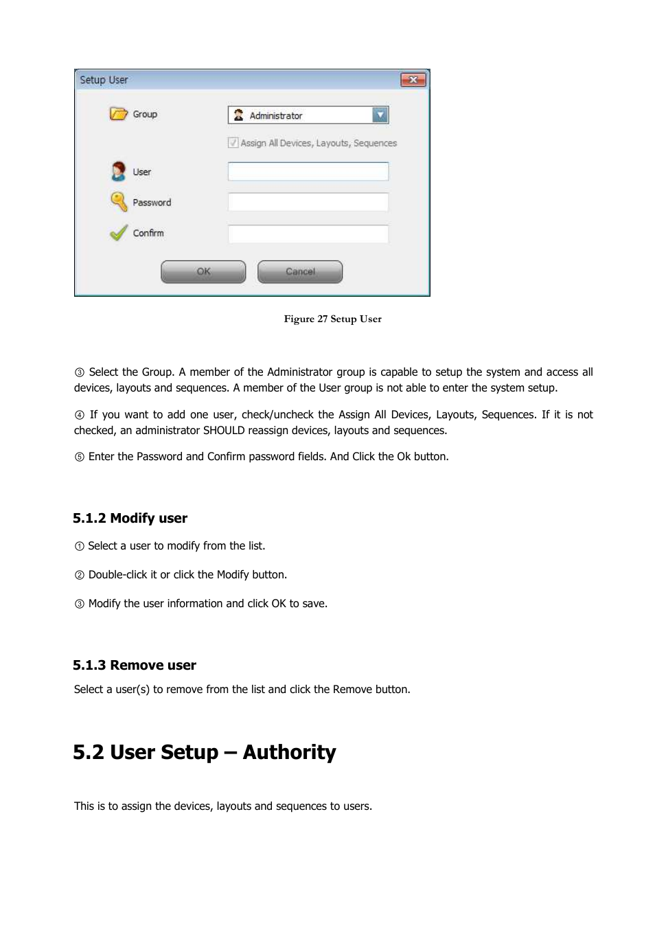 2 user setup – authority | Comelit RAS_SOLUTION User Manual | Page 35 / 106