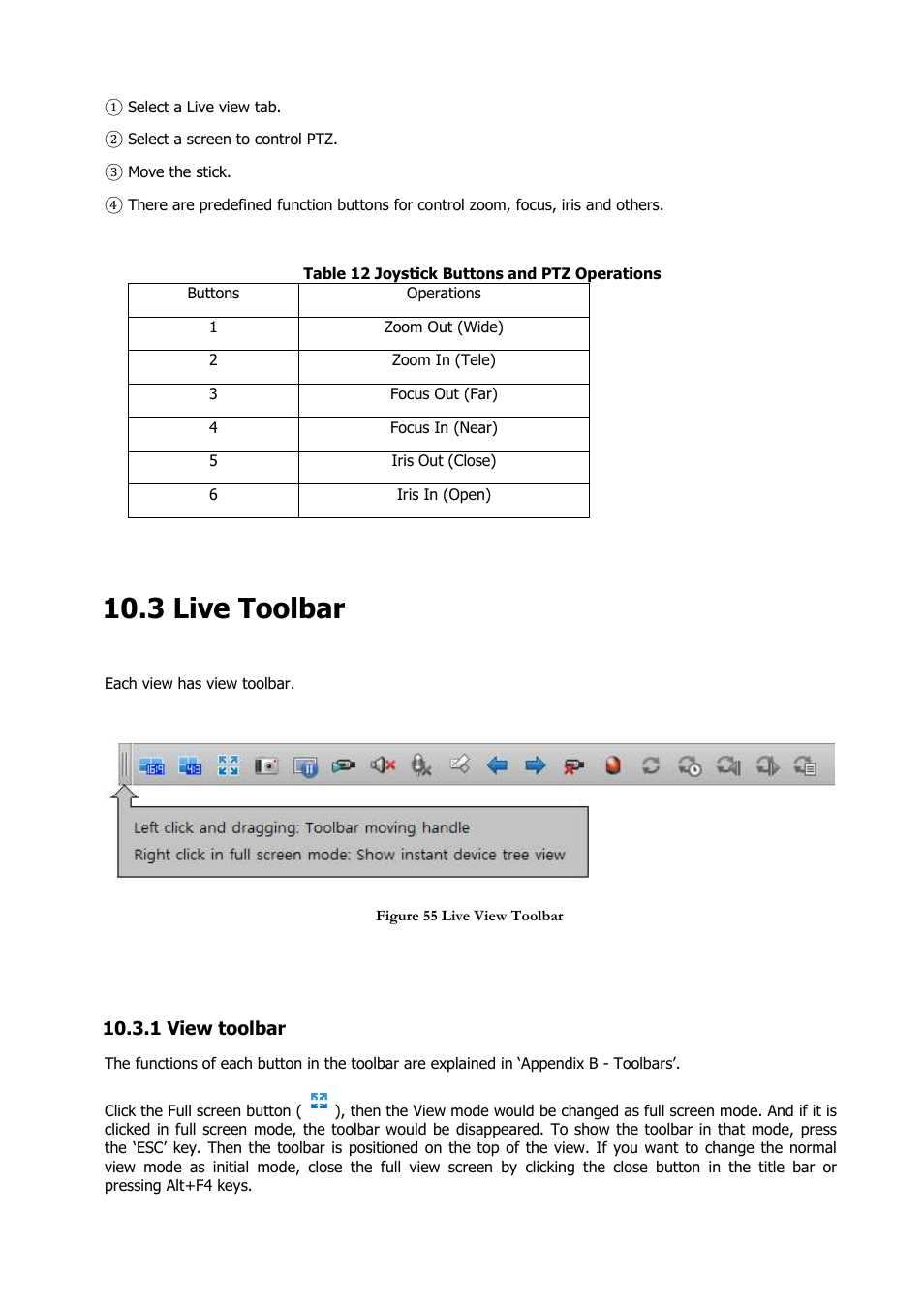 3 live toolbar | Comelit RAS_SOLUTION User Manual | Page 59 / 106