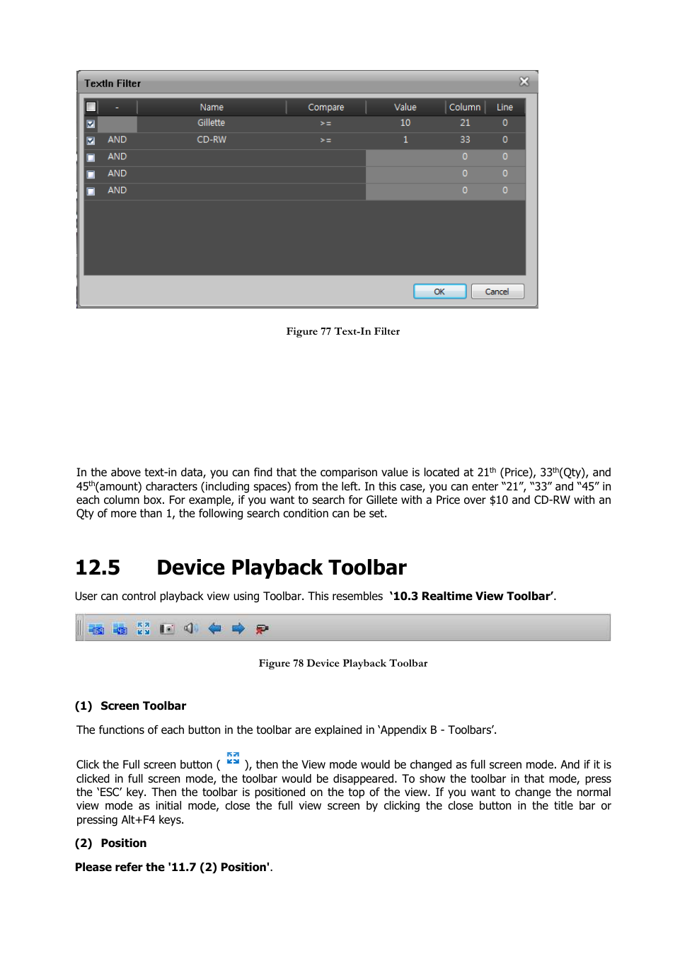 5 device playback toolbar | Comelit RAS_SOLUTION User Manual | Page 80 / 106