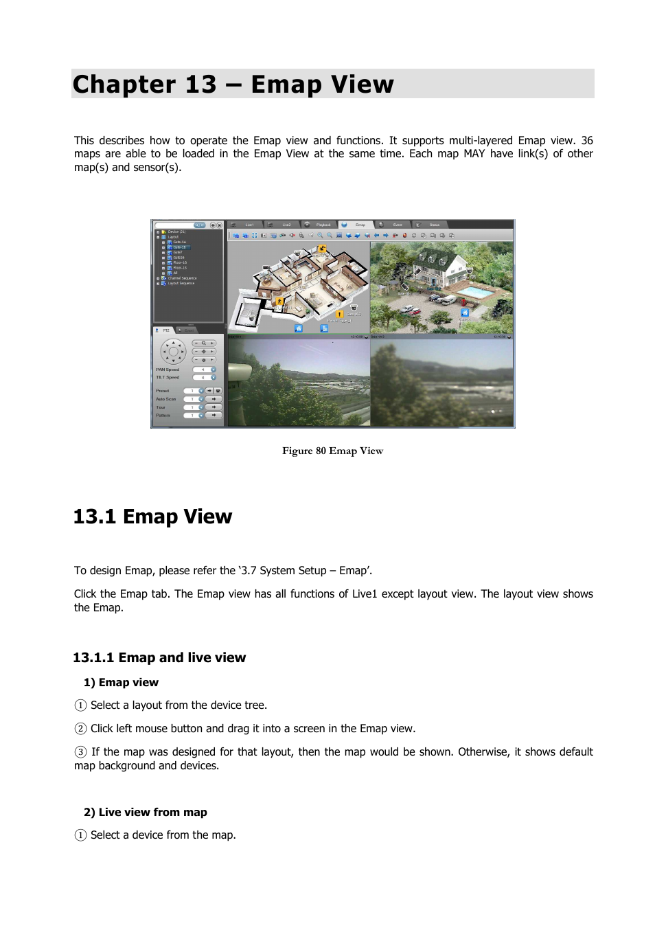 Chapter 13 – emap view, 1 emap view | Comelit RAS_SOLUTION User Manual | Page 83 / 106