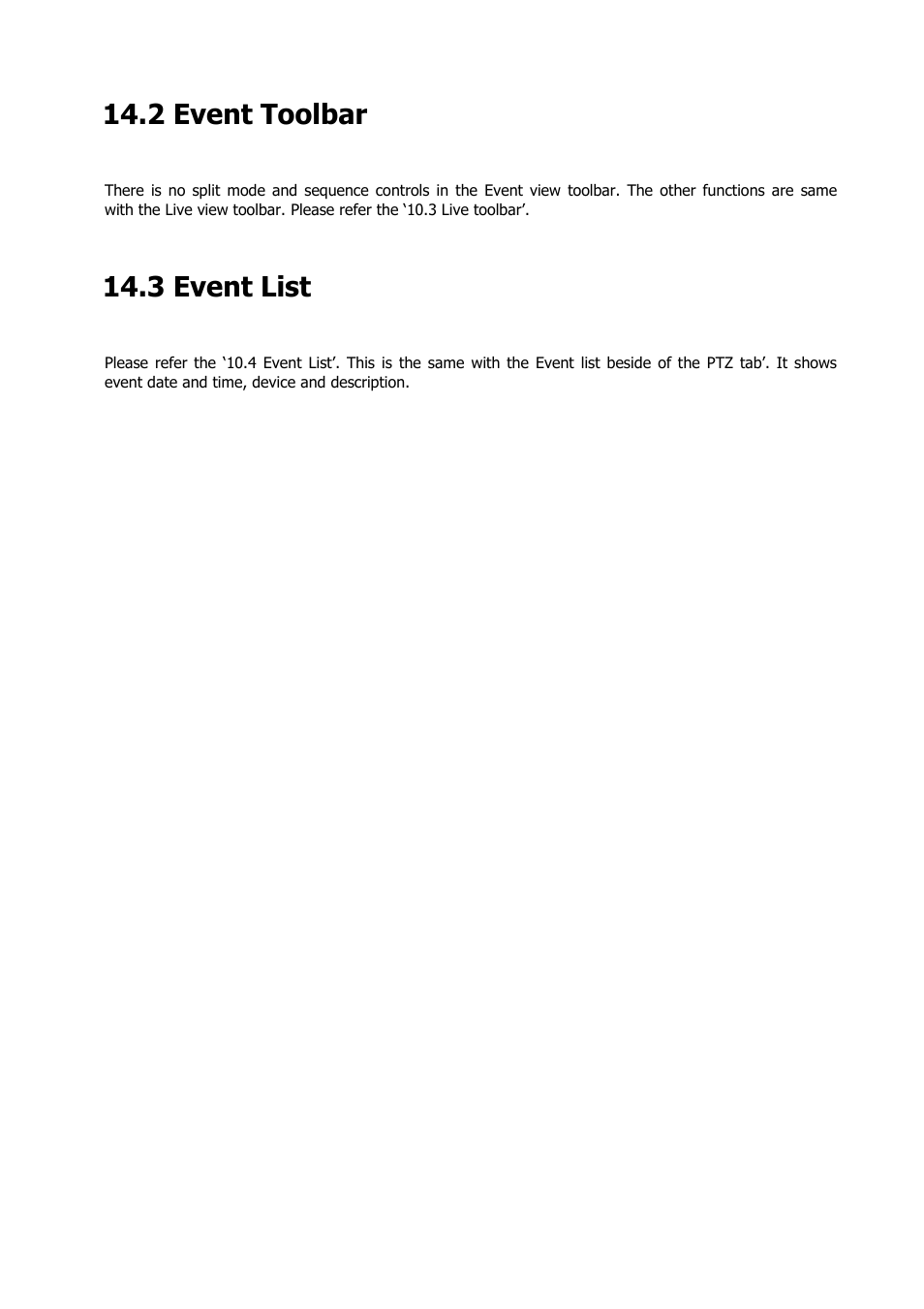 2 event toolbar, 3 event list | Comelit RAS_SOLUTION User Manual | Page 88 / 106