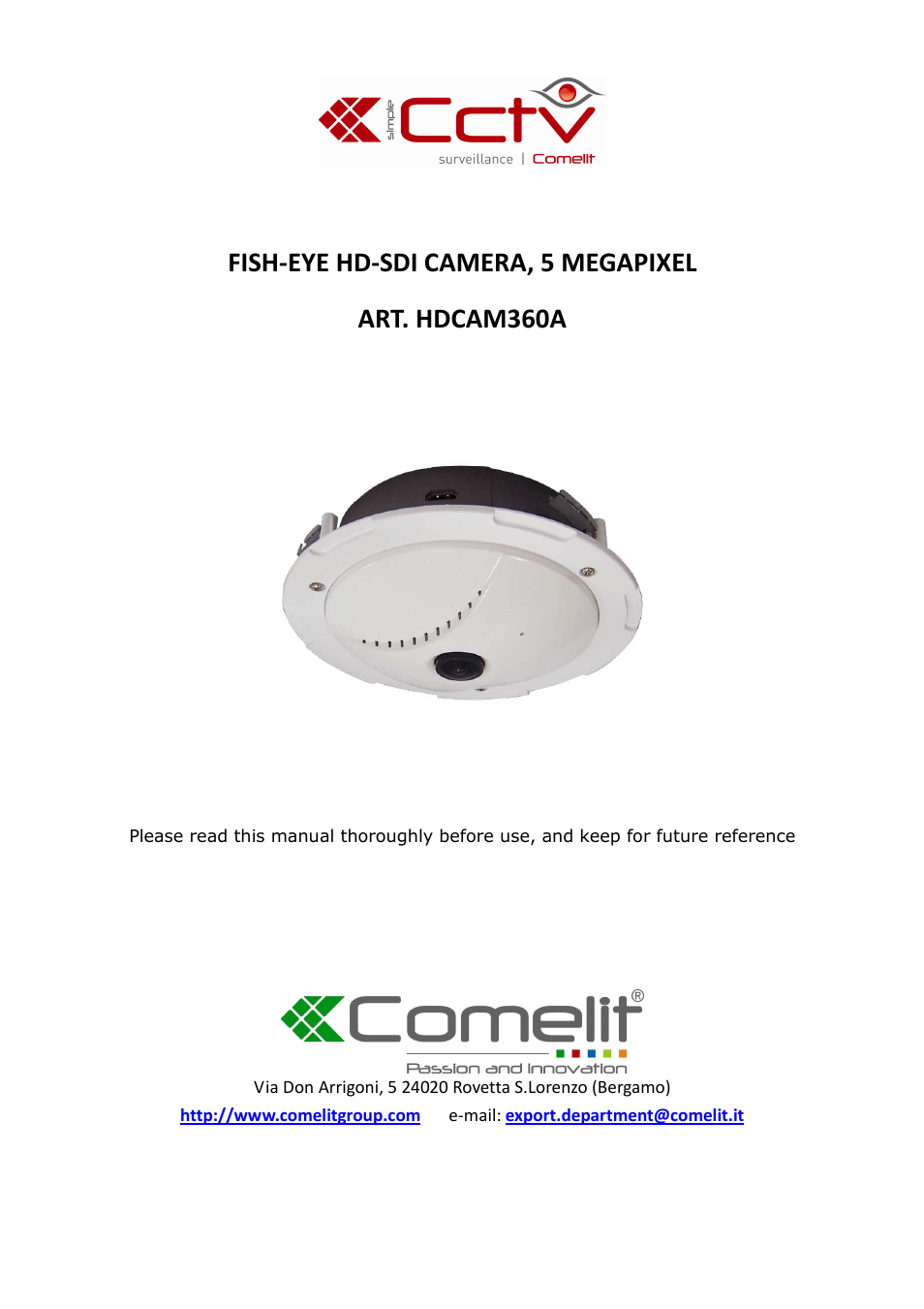 Comelit MT HDCAM360A User Manual | 24 pages