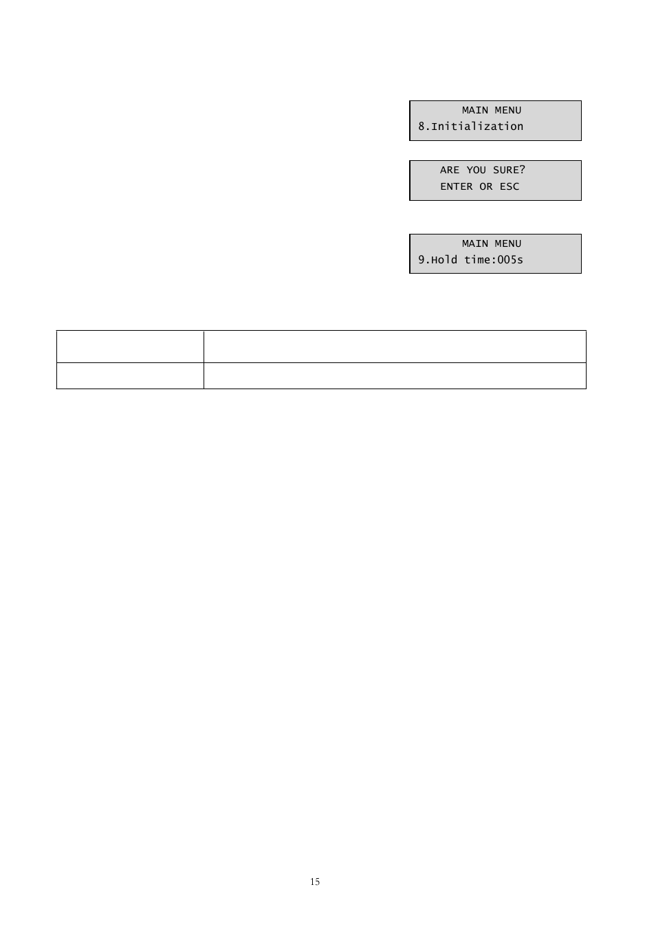 8 initialization, 9 hold time | Comelit MT 40705 User Manual | Page 21 / 43