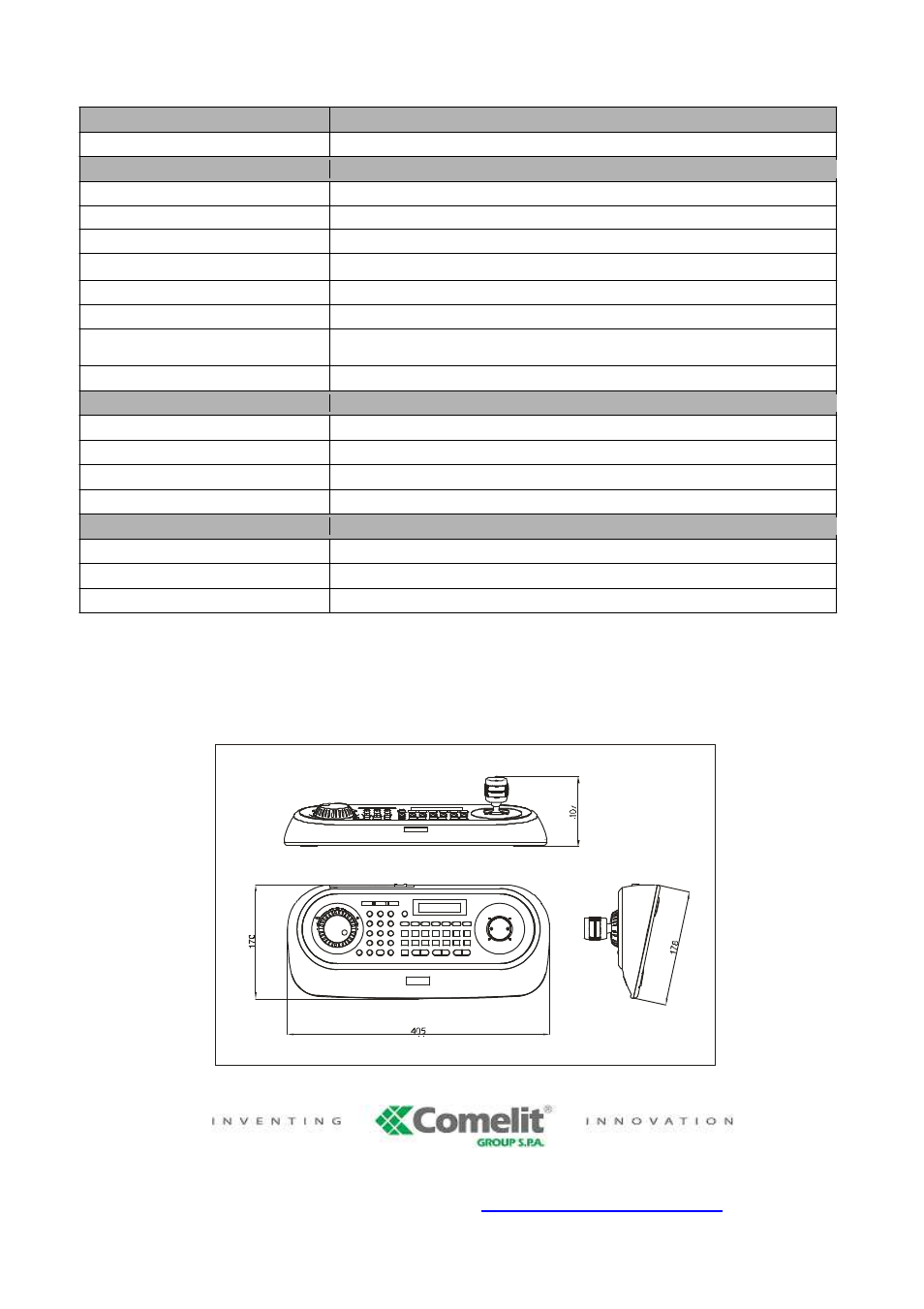 Appendix d -specification | Comelit MT 40705 User Manual | Page 43 / 43