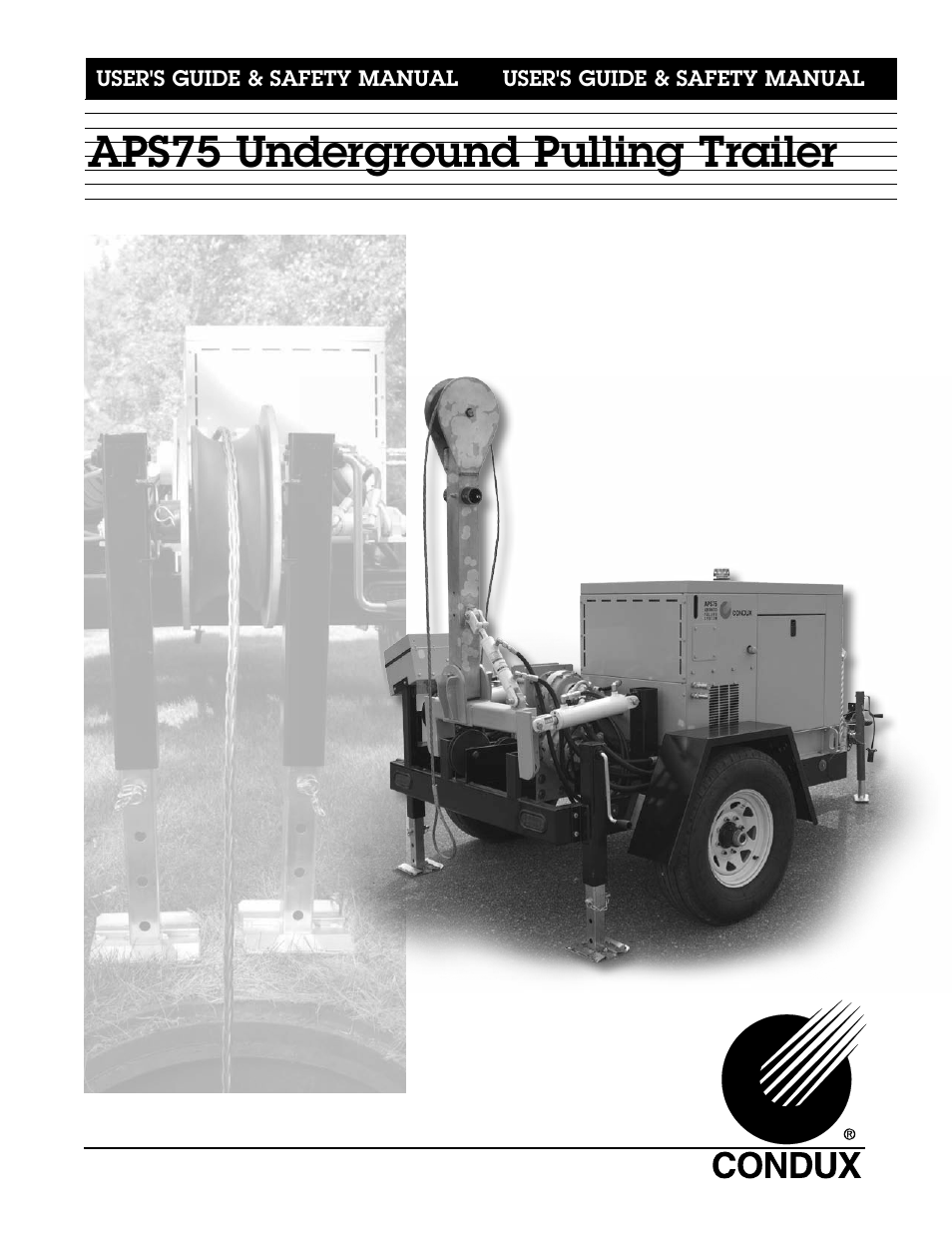Condux APS75 Underground Pulling Trailer User Manual | 40 pages