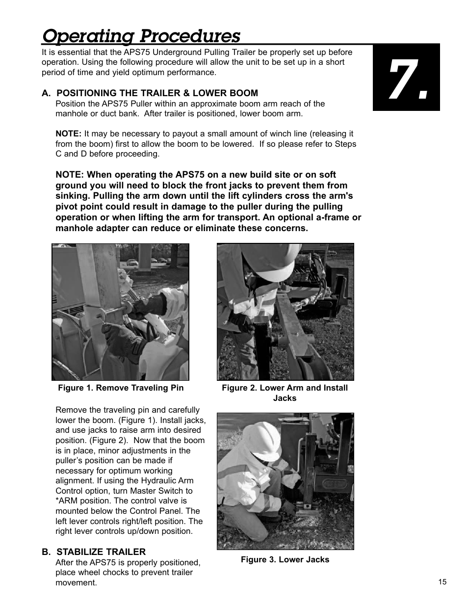 Operating procedures | Condux APS75 Underground Pulling Trailer User Manual | Page 15 / 40