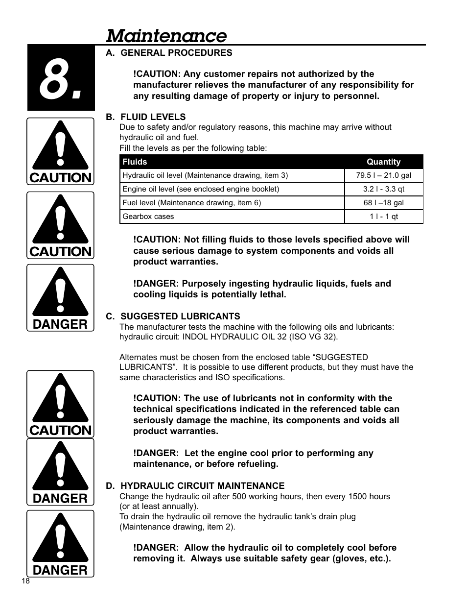 Maintenance | Condux APS75 Underground Pulling Trailer User Manual | Page 18 / 40