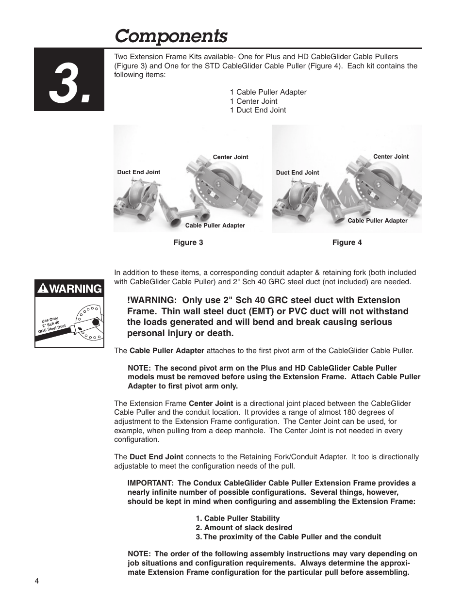 Components | Condux Extension Frame User Manual | Page 4 / 8