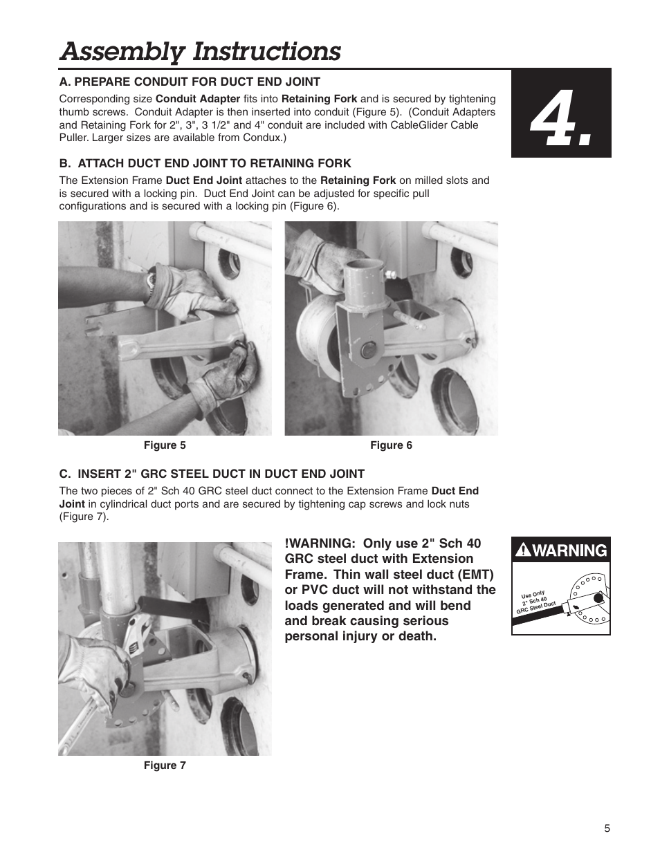 Assembly instructions | Condux Extension Frame User Manual | Page 5 / 8