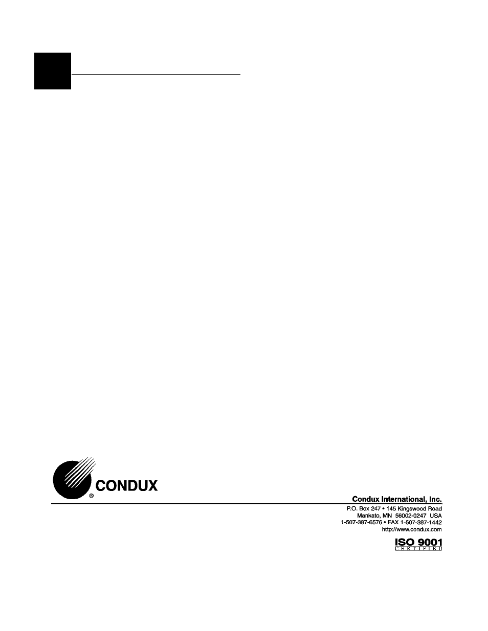 Warranty information | Condux CableGlider LW Cable Puller User Manual | Page 22 / 22