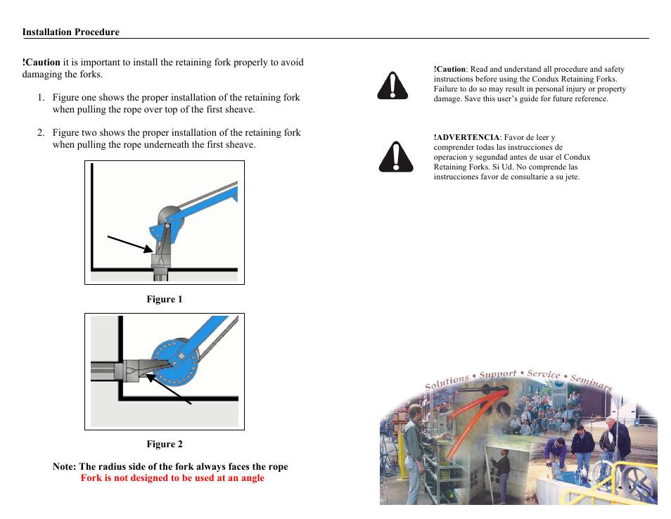 Condux Retaining Forks User Manual | Page 2 / 2