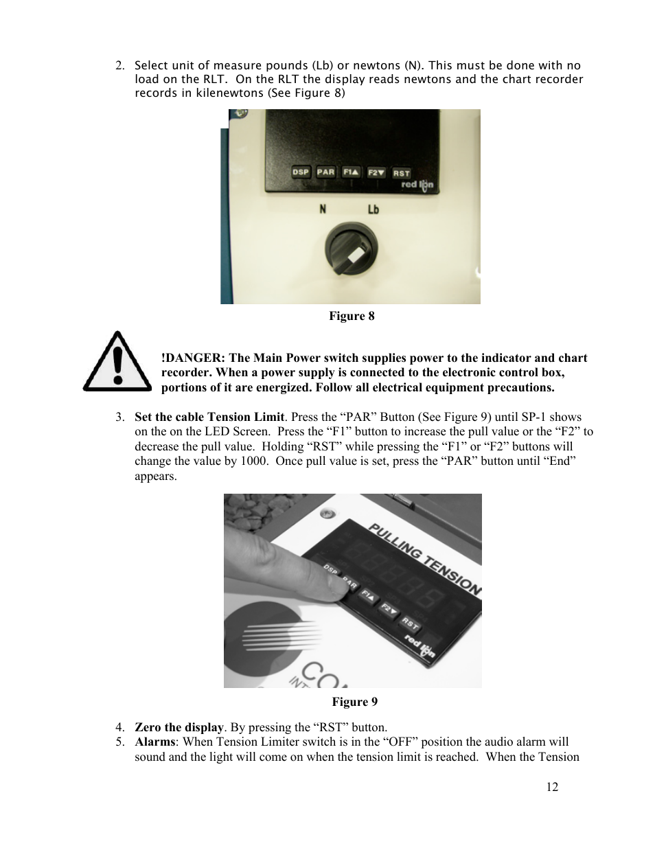 Condux Running Line Tensiometer User Manual | Page 12 / 20