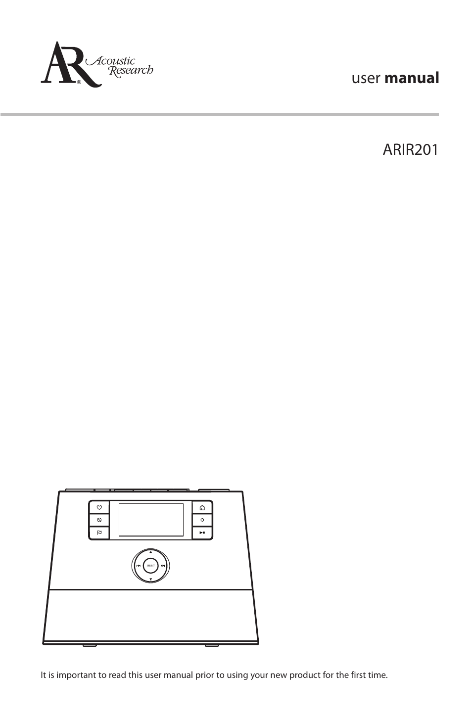 Acoustic Research ARIR201 User Manual | 37 pages