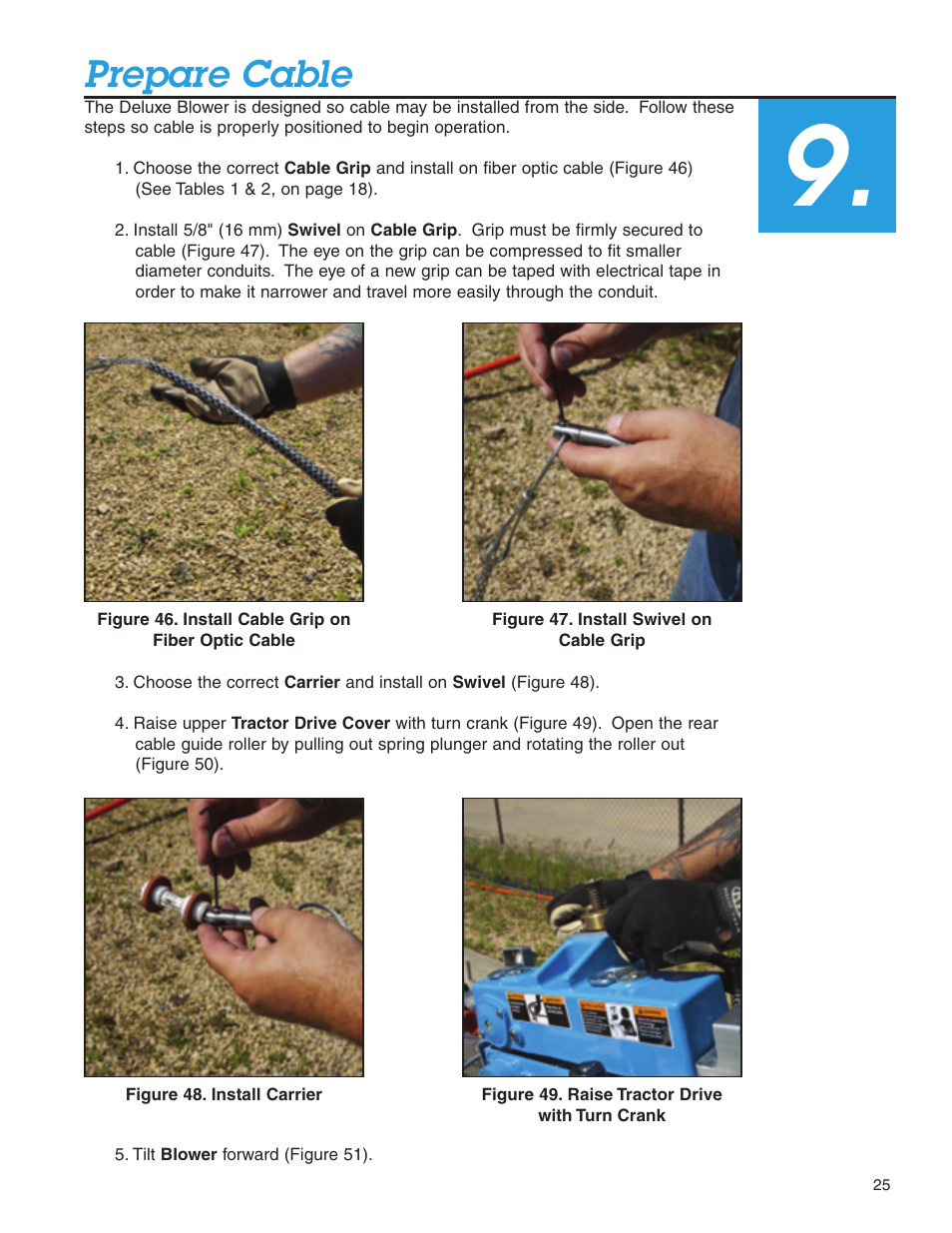 Prepare cable | Condux Deluxe Blower User Manual | Page 25 / 68