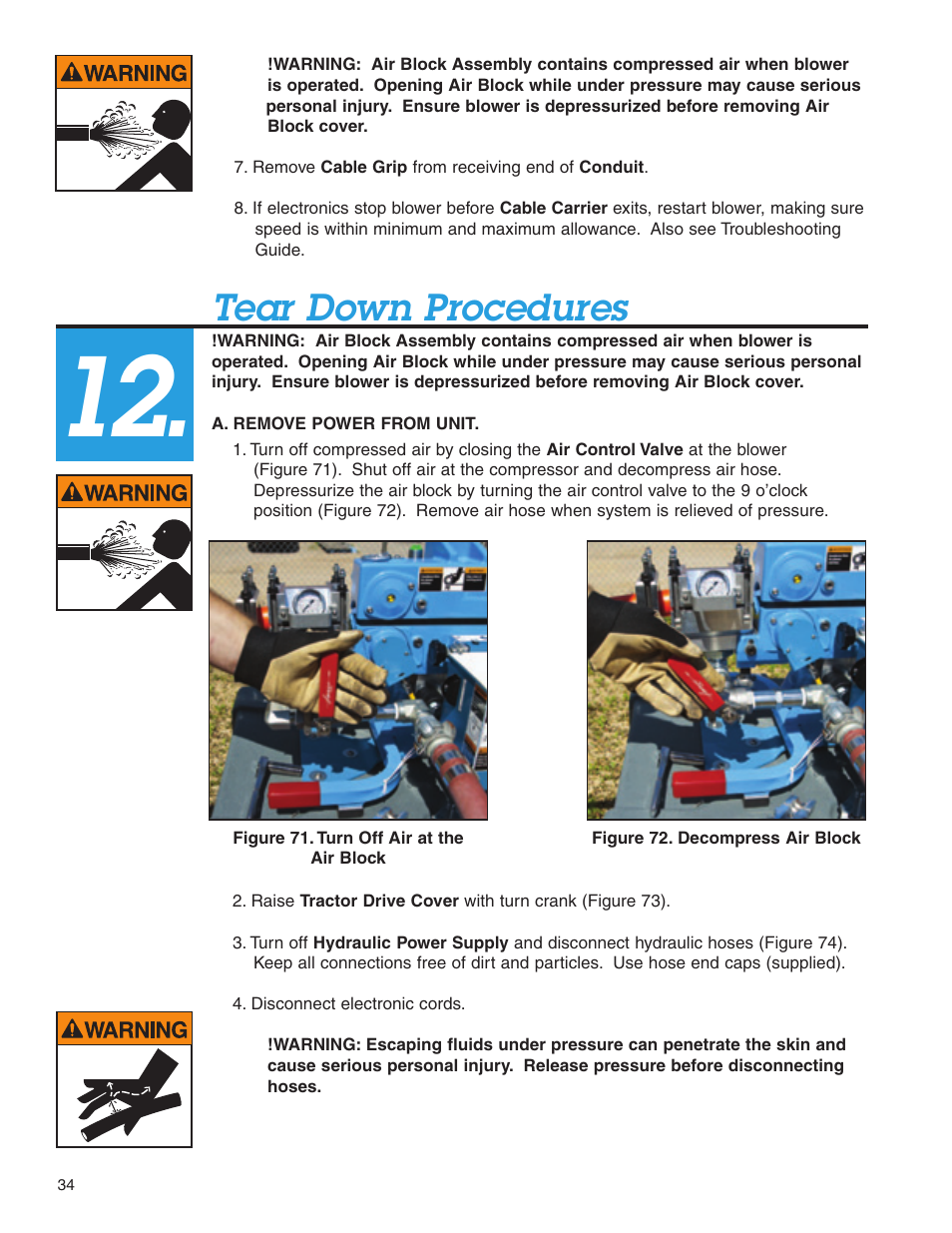 Tear down procedures | Condux Deluxe Blower User Manual | Page 34 / 68