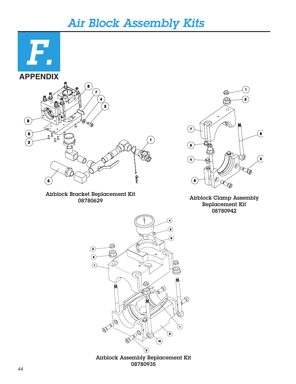 Air block assembly kits | Condux Deluxe Blower User Manual | Page 44 / 68