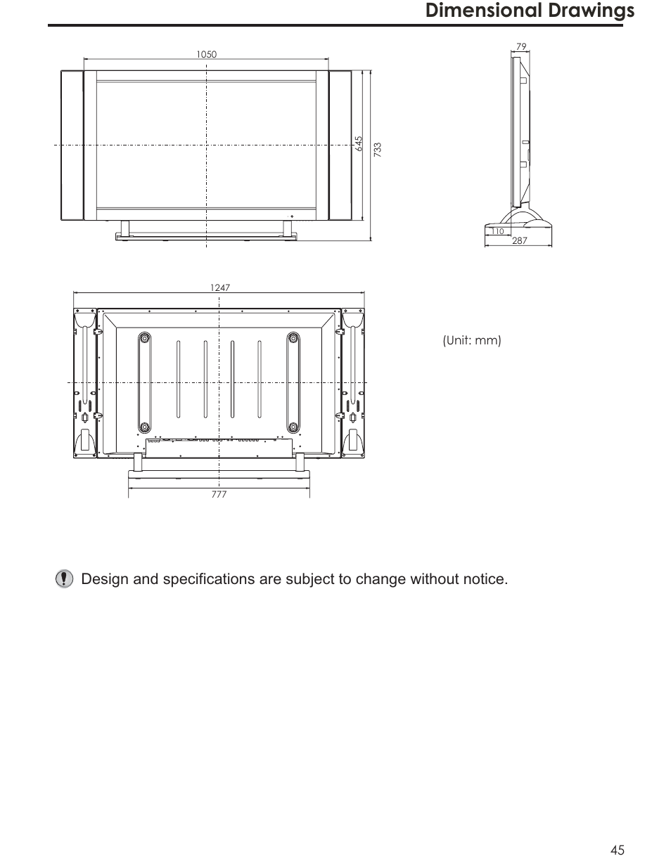 Dimensional drawings | Acoustic Research AR4200 User Manual | Page 48 / 48