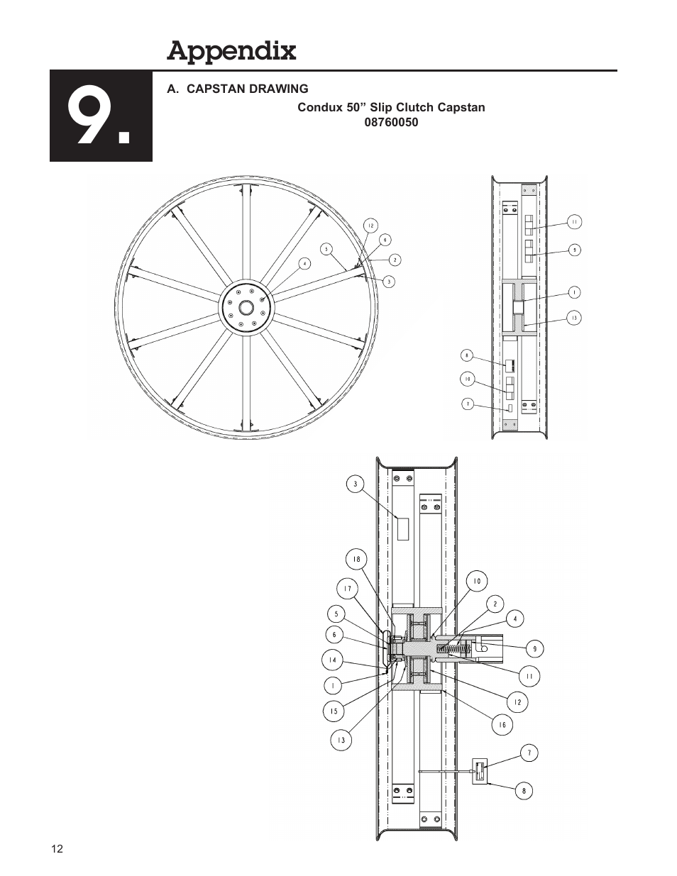 Condux Slip Clutch Capstan User Manual | Page 12 / 16