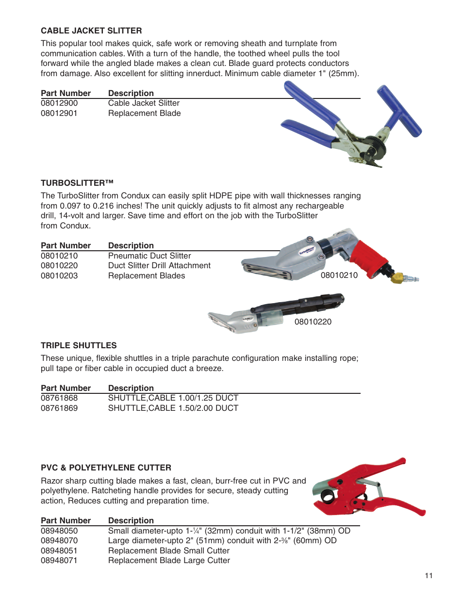 Condux Deluxe Y-Block User Manual | Page 11 / 12
