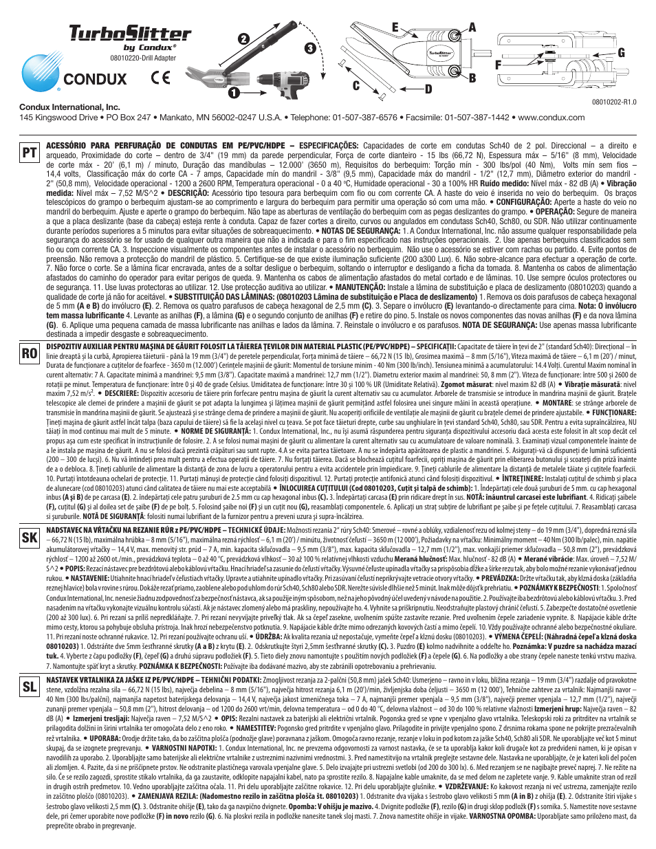 Condux Turbo Slitter User Manual | Page 6 / 7