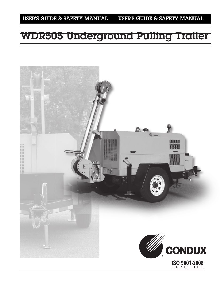 Condux WDR505 Underground Pulling Trailer User Manual | 28 pages