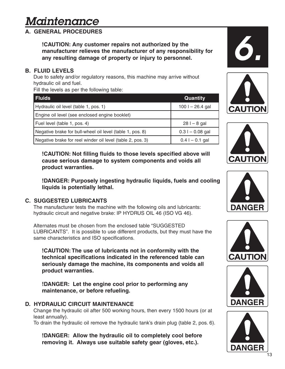 Maintenance | Condux WDR505 Underground Pulling Trailer User Manual | Page 13 / 28