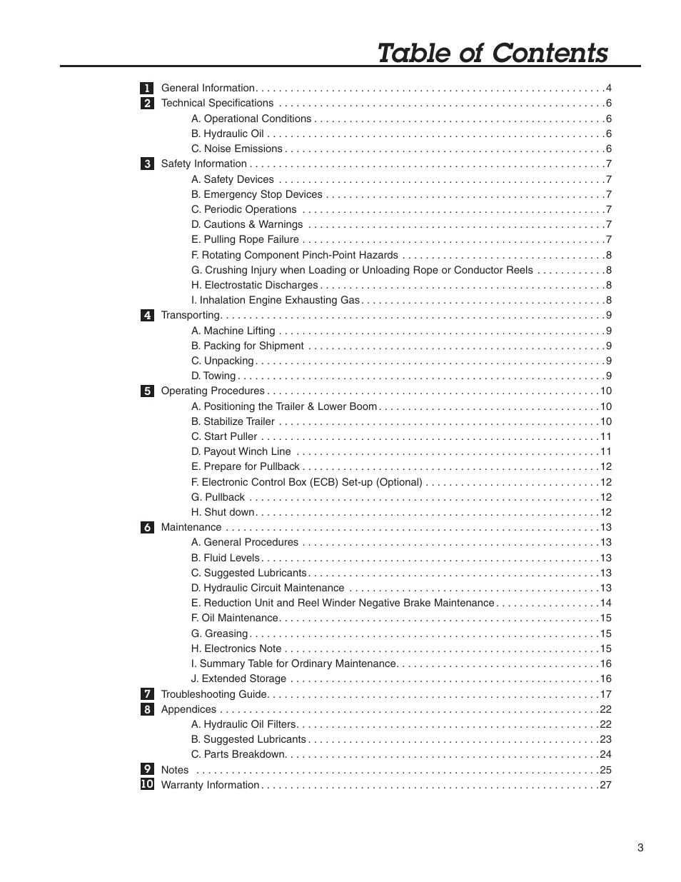 Condux WDR505 Underground Pulling Trailer User Manual | Page 3 / 28