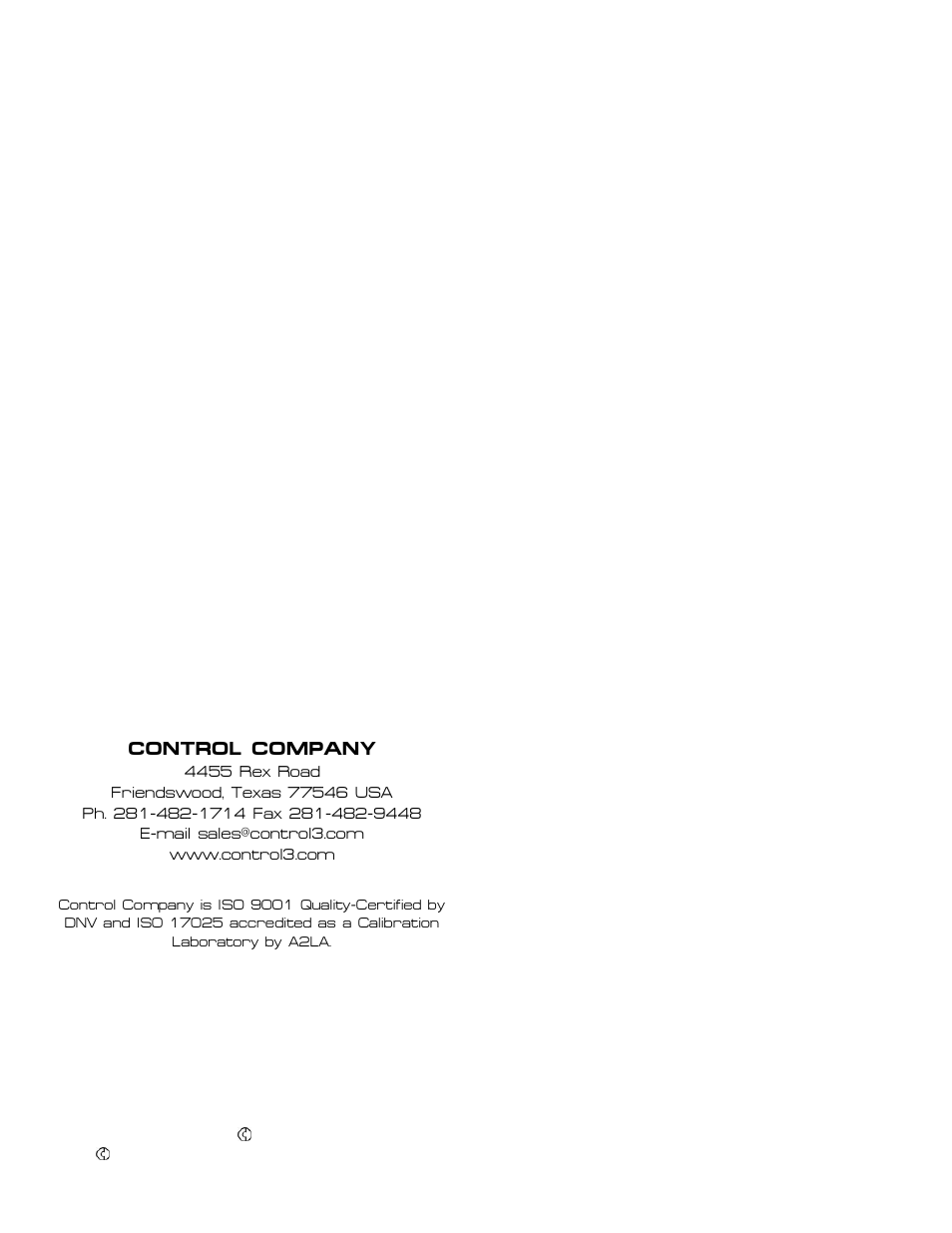 Control company | Control Company 3651 ANEMOMETER/HYGROMETER/THERMOMETER/DEW POINT PEN User Manual | Page 2 / 2