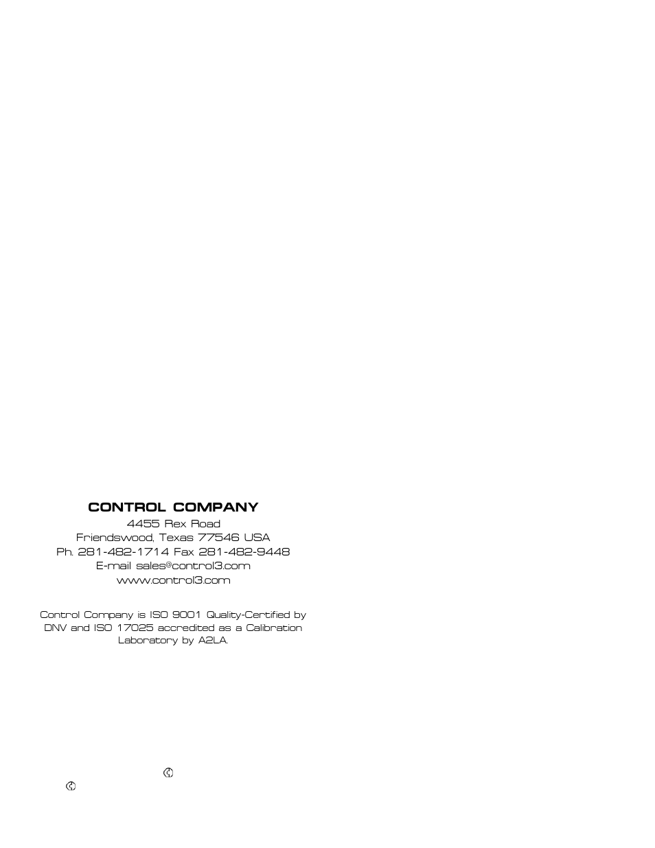 Control company | Control Company 3652 ANEMOMETER/HYGROMETER/THERMOMETER/DEW POINT BAROMETER PEN User Manual | Page 3 / 3