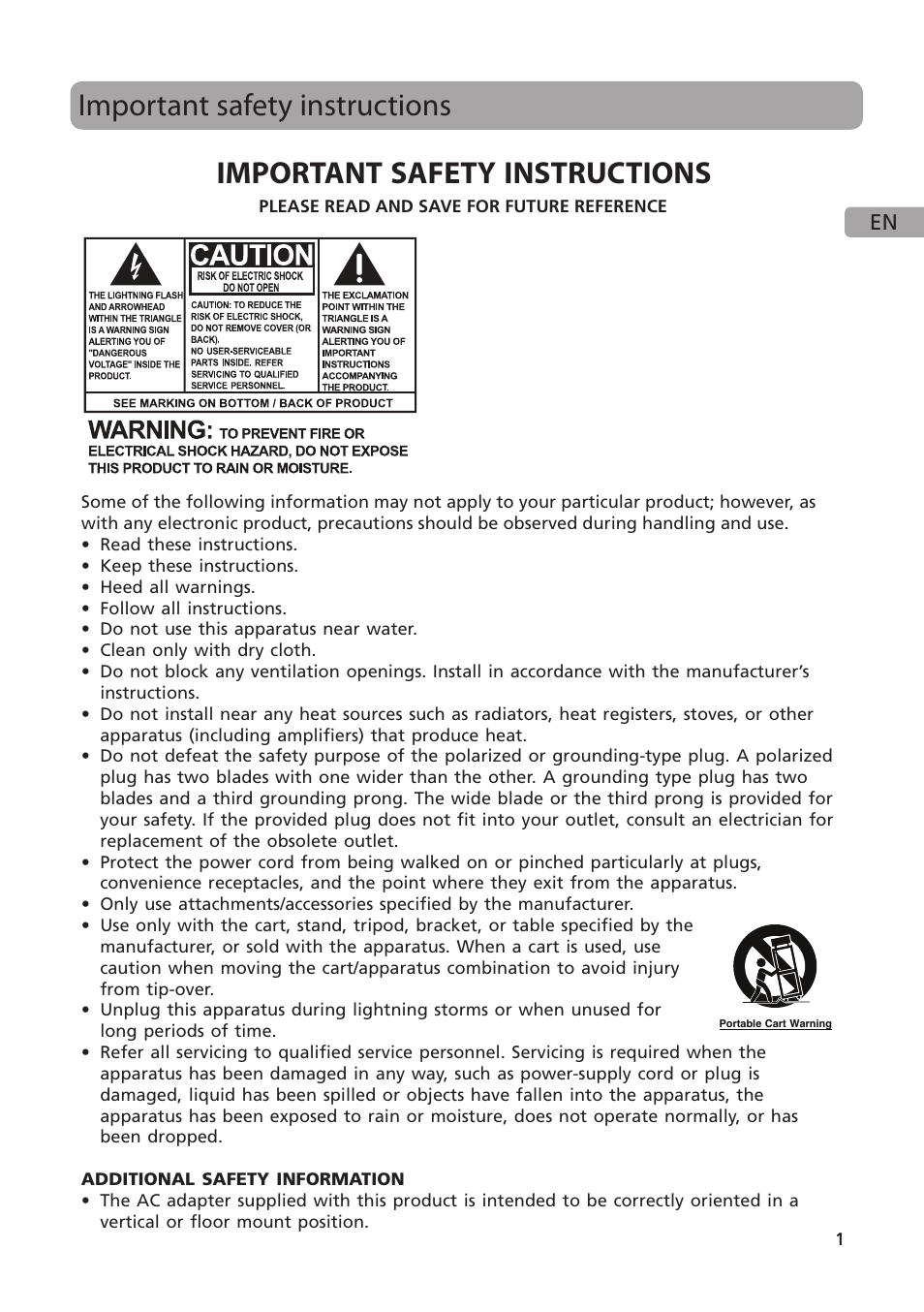 Acoustic Research ARS35I User Manual | Page 2 / 22