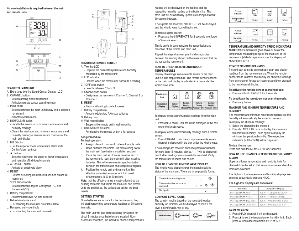 Control Company 4380 RADIO-SIGNAL REMOTE HUMIDITY METER/THERMOMETER User Manual | 2 pages