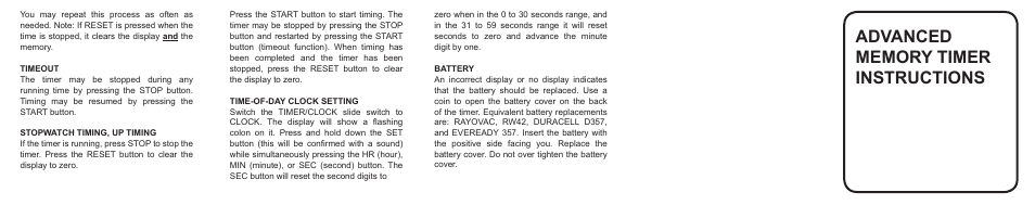 Control Company 5035 ADVANCED MEMORY TIMER User Manual | Page 2 / 2