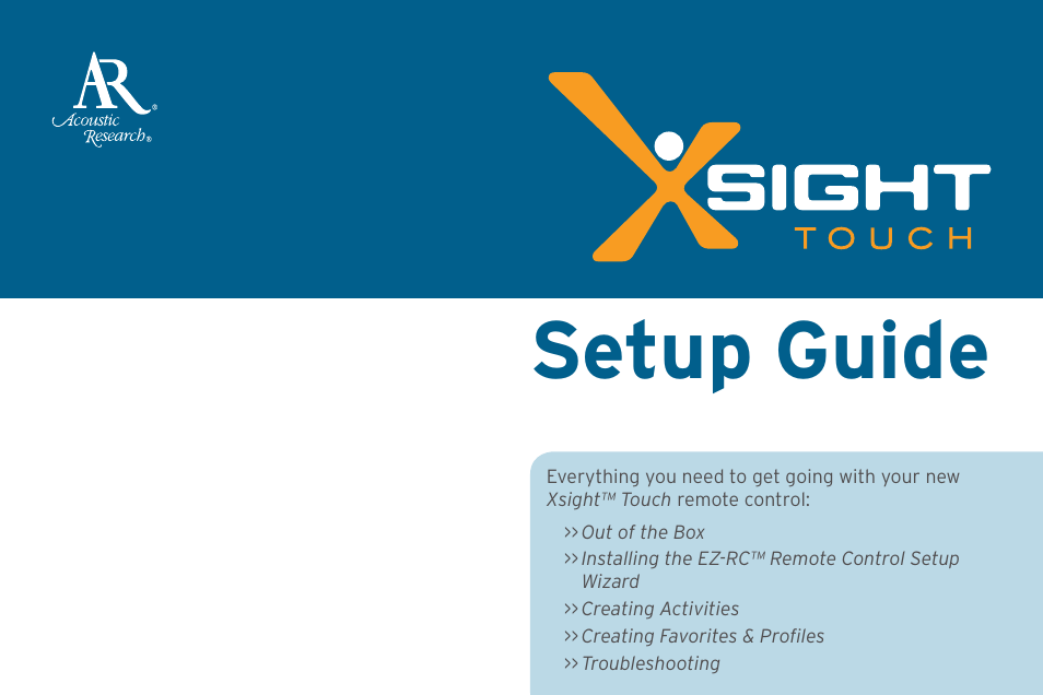 Acoustic Research ARRX18G User Manual | 48 pages
