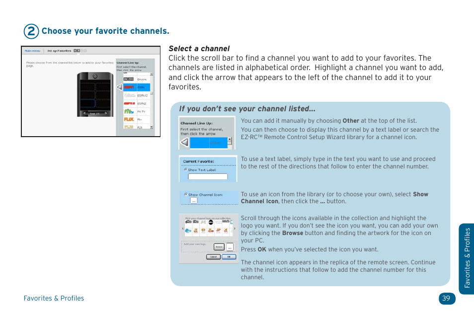 Choose your favorite channels | Acoustic Research ARRX18G User Manual | Page 39 / 48