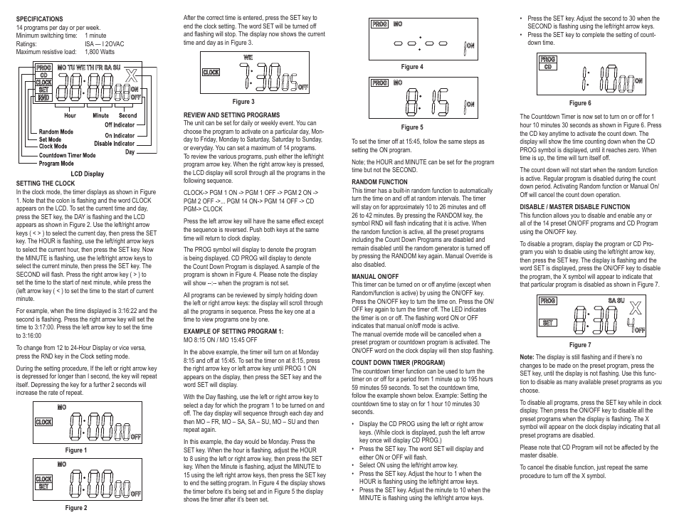 Control Company 5095 COUNTDOWN CONTROLLER User Manual | 2 pages