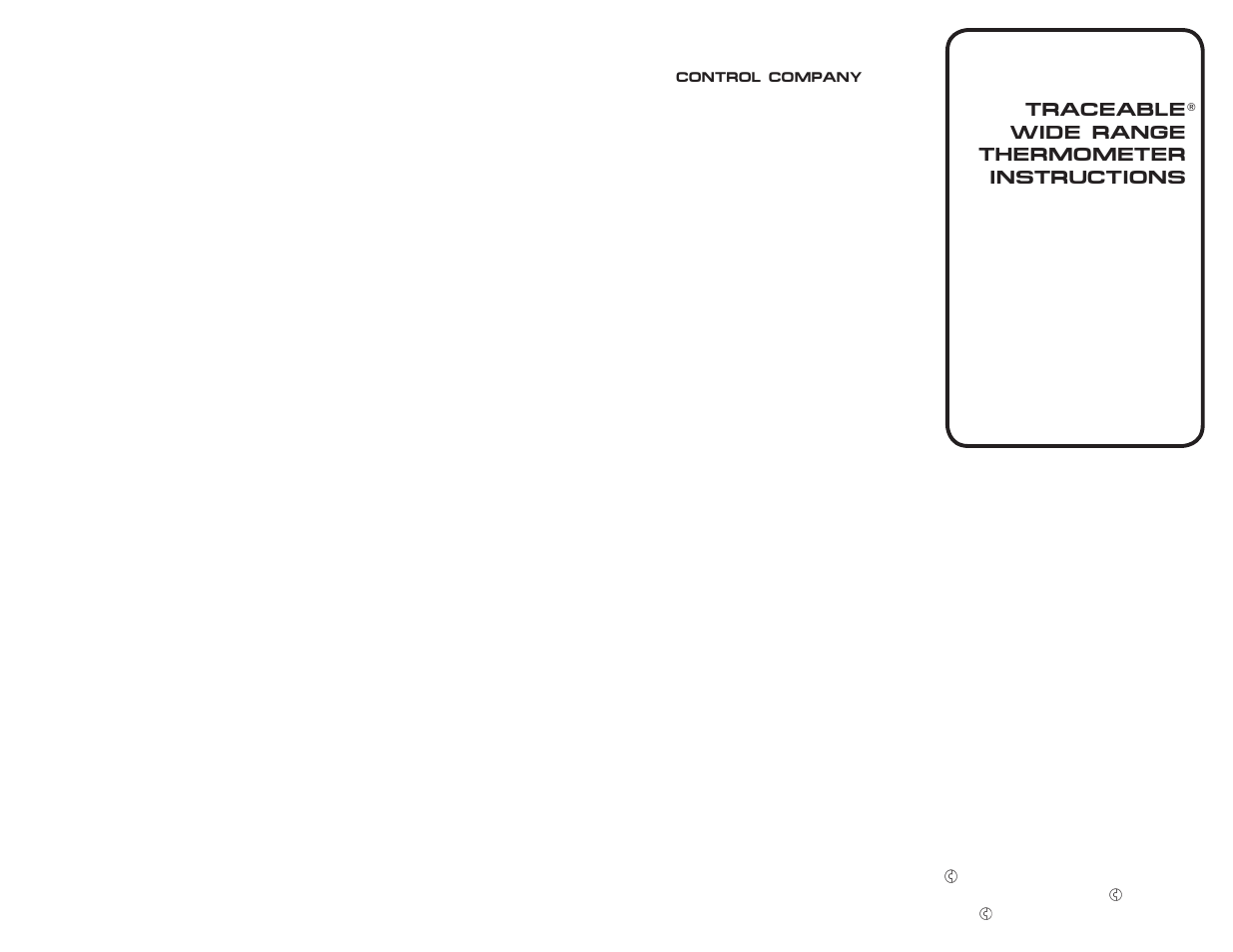 Traceable wide range thermometer instructions | Control Company 4007 WIDE RANGE THERMOMETER User Manual | Page 2 / 2