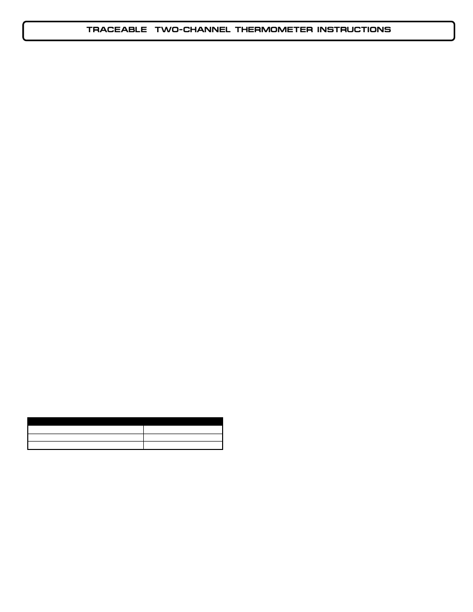 Control Company 4135 TWO-CHANNEL THERMOMETER User Manual | 2 pages