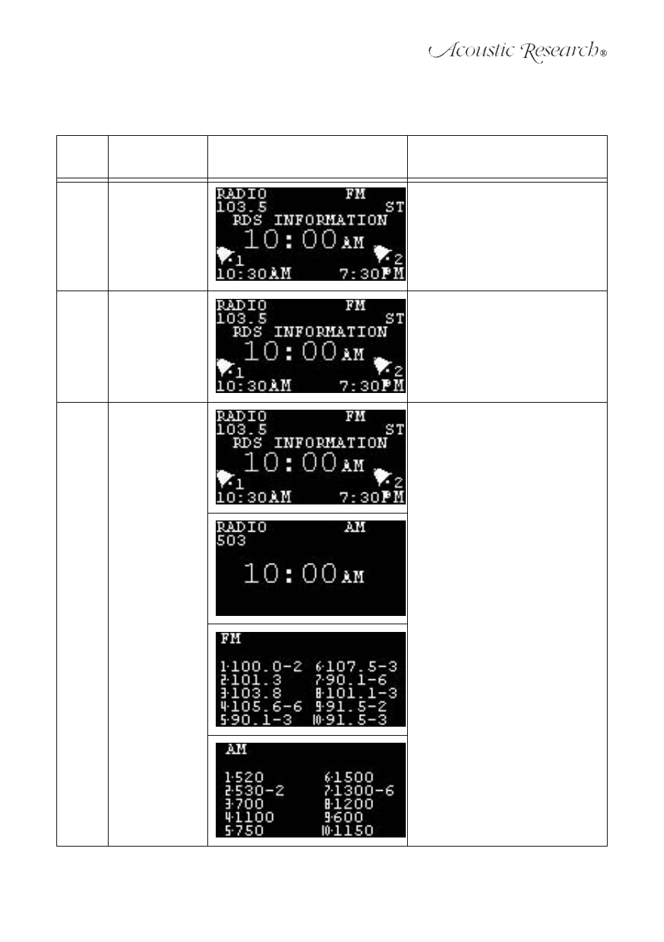 Acoustic Research ART7 User Manual | Page 57 / 96