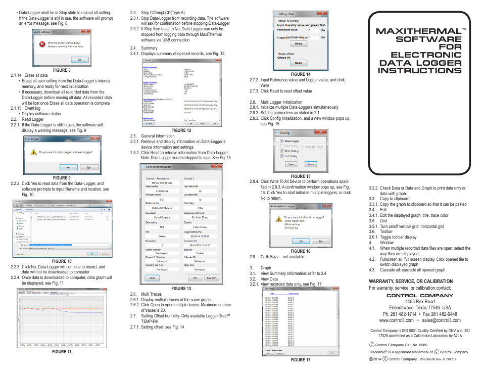 Control Company 6580 MAXITHERMAL ELECTRONIC DATA LOGGER User Manual | Page 2 / 2