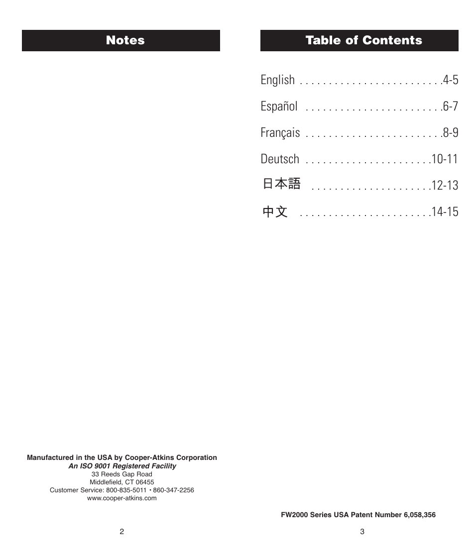 Cooper-Atkins FW2000MK User Manual | Page 2 / 8