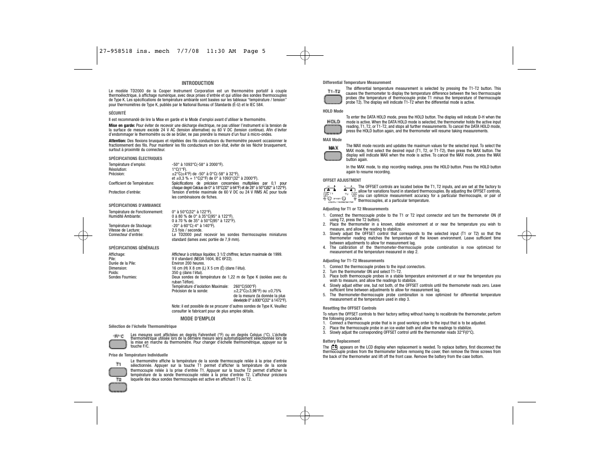 Cooper-Atkins TD2000-01 User Manual | Page 3 / 4