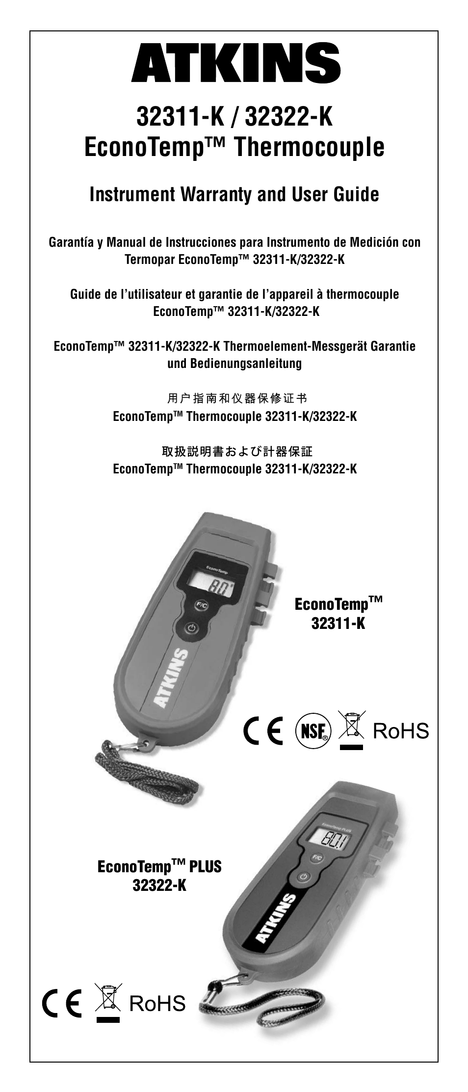 Cooper-Atkins 32311-K User Manual | 12 pages