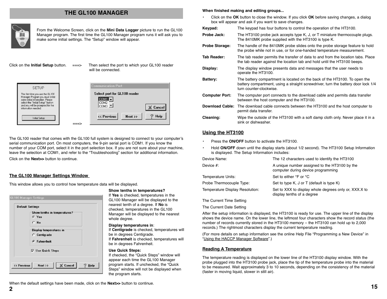 The gl100 manager 2 | Cooper-Atkins GL300 User Manual | Page 17 / 20