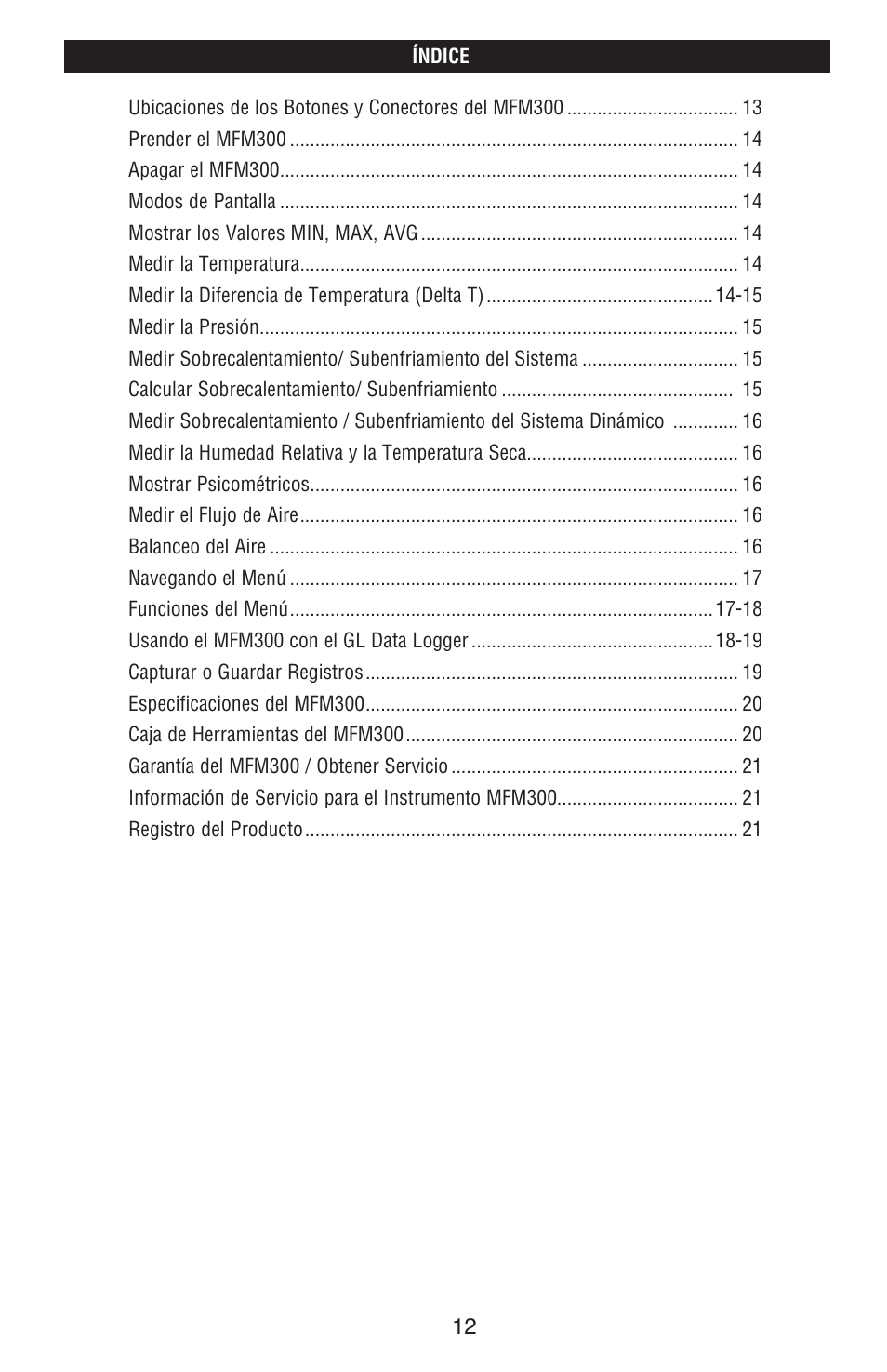 Cooper-Atkins MFM300-KIT4 User Manual | Page 12 / 36