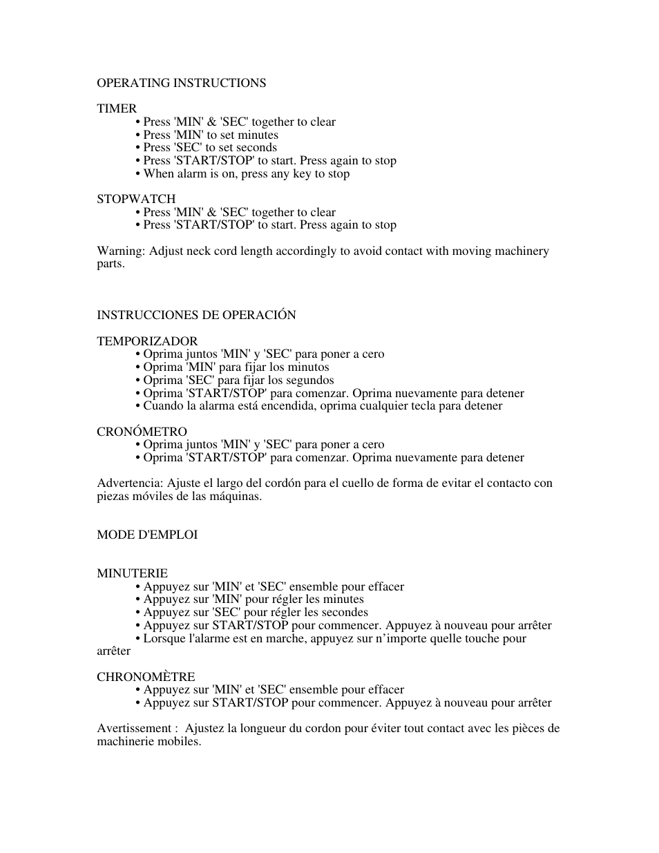 Cooper-Atkins TS100 User Manual | 1 page