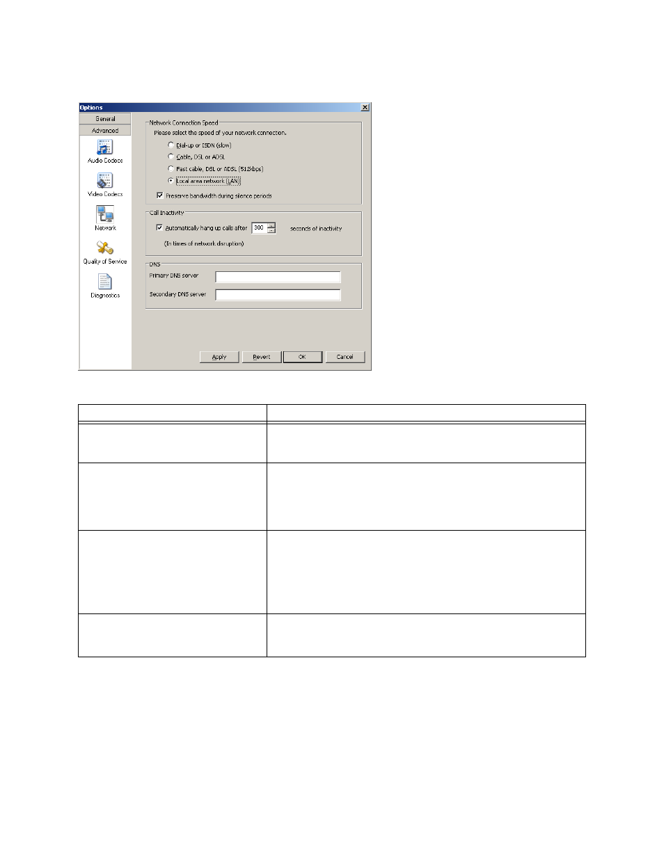 Options – advanced – network | CounterPath eyeBeam 1.5 User Guide for Windows User Manual | Page 42 / 71