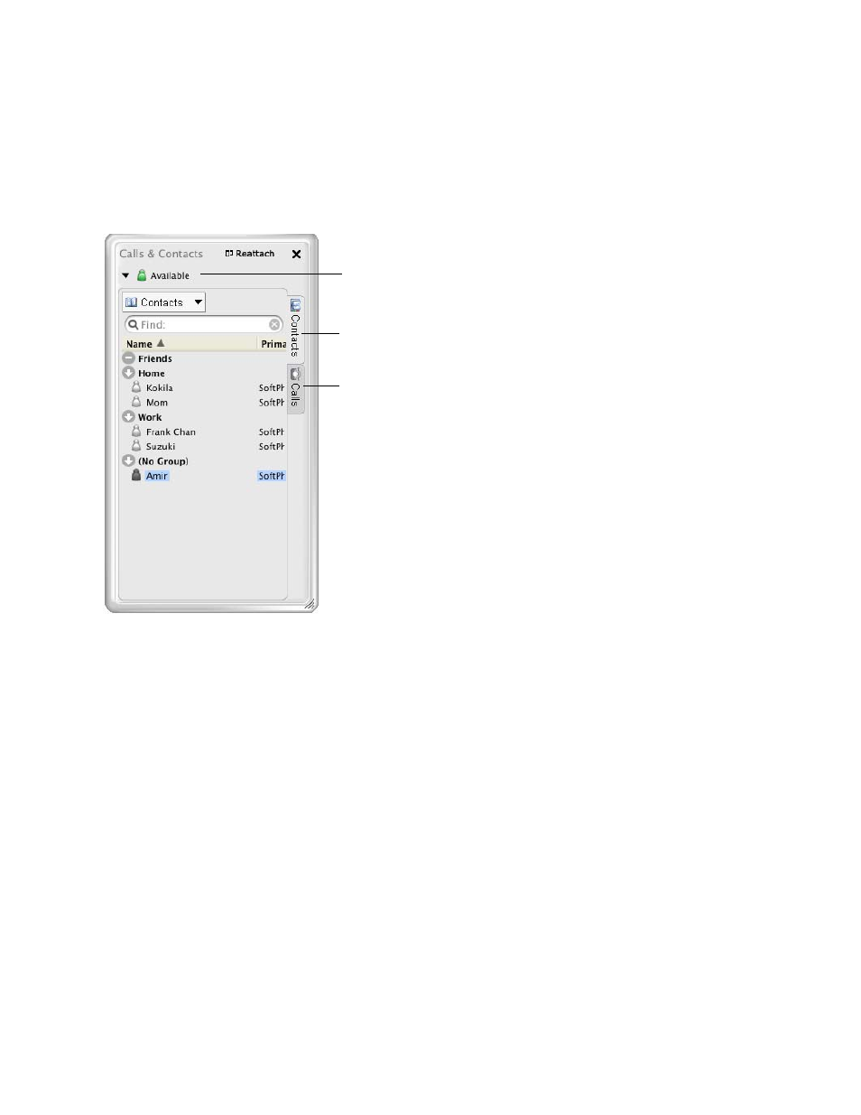 4 managing calls and contacts | CounterPath eyeBeam 1.5 User Guide for Mac User Manual | Page 19 / 70