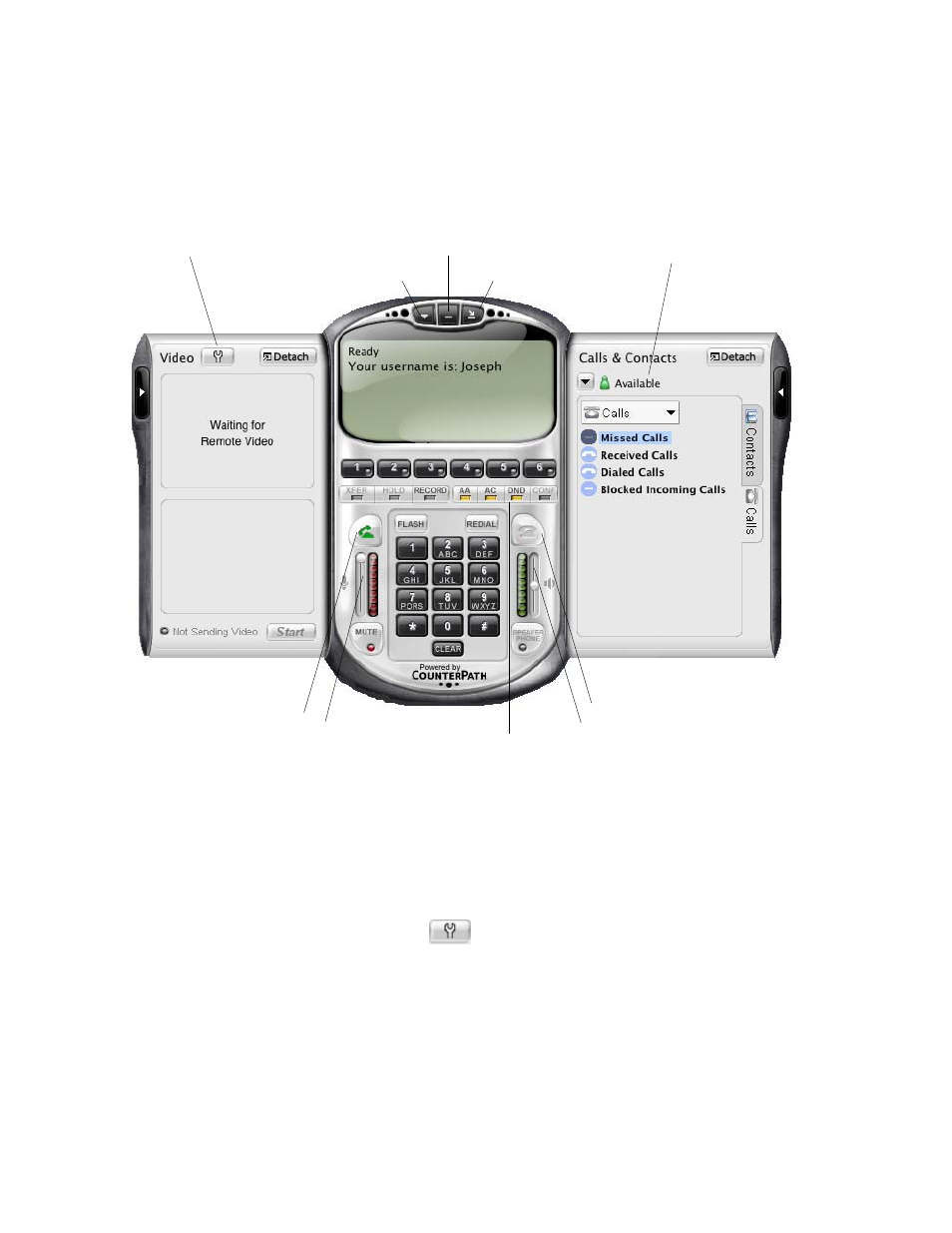 3 using the softphone, 1 the onscreen phone | CounterPath eyeBeam 1.5 User Guide for Mac User Manual | Page 9 / 70