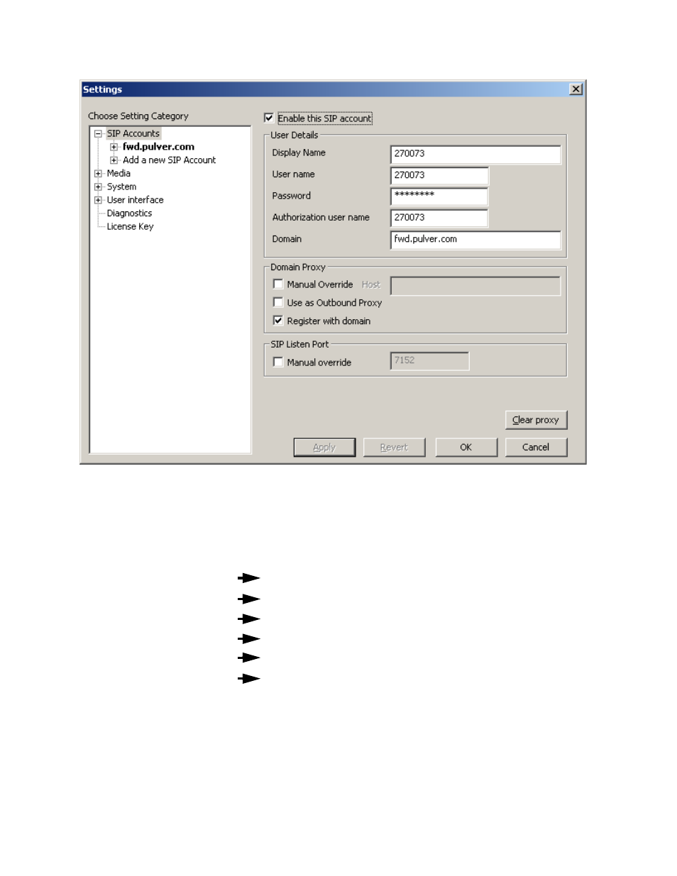 Figure 2 - voip service provider information | CounterPath eyeBeam 1.11 User Guide for Windows User Manual | Page 16 / 44