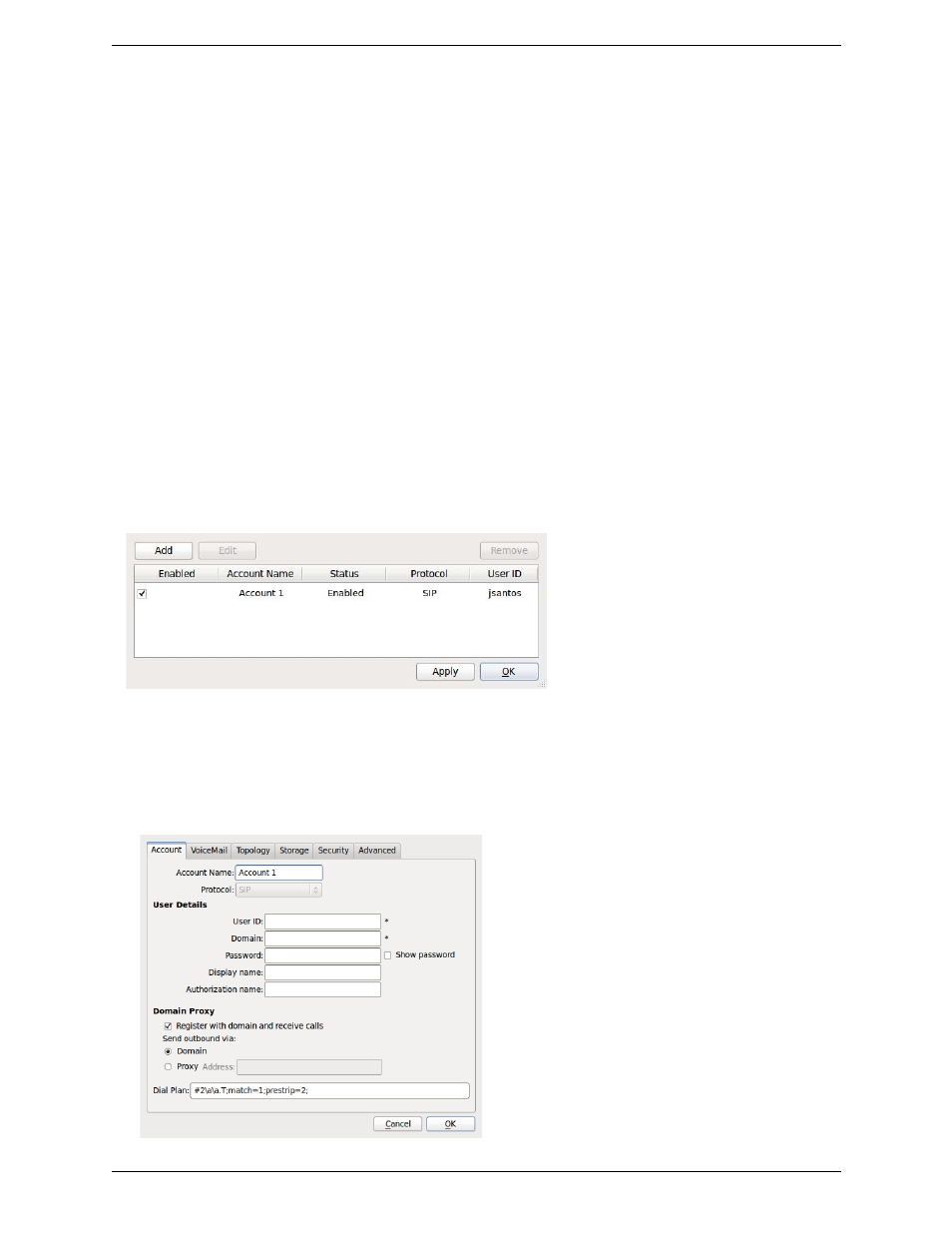 2 configuring bria, 1 configuring accounts, Configuring bria | Configuring accounts, 2configuring bria, Procedure | CounterPath Bria for Linux Administrator Guide User Manual | Page 10 / 42